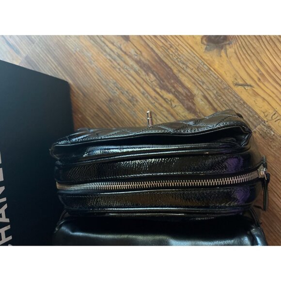 Chanel Classic Quilted Patent Flap Bag in Black - New In Box, Authentic - Picture 6 of 10